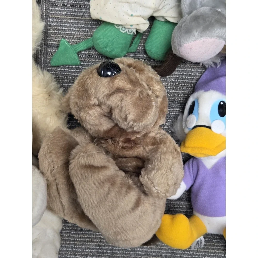 Vintage Plush Stuffed Animals Lot Furskins Baby Thistle Disney Minnie Mouse